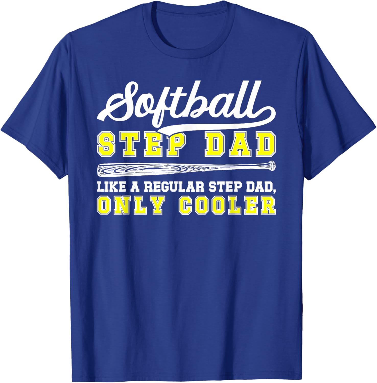 Cool Softball Step-Dad Of A Softball Player Stepfather T-Shirt - T-Shirt | Royal