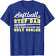 Cool Softball Step-Dad Of A Softball Player Stepfather T-Shirt - T-Shirt | Royal