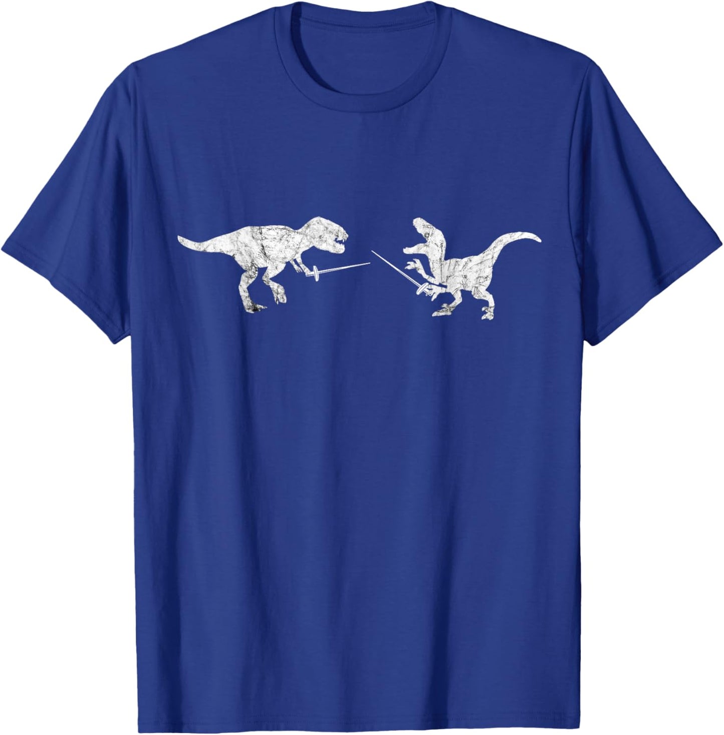 Fencing Vintage Dinosaur Fence Foil Fencing Combat Sport T-Shirt - T-Shirt | Royal