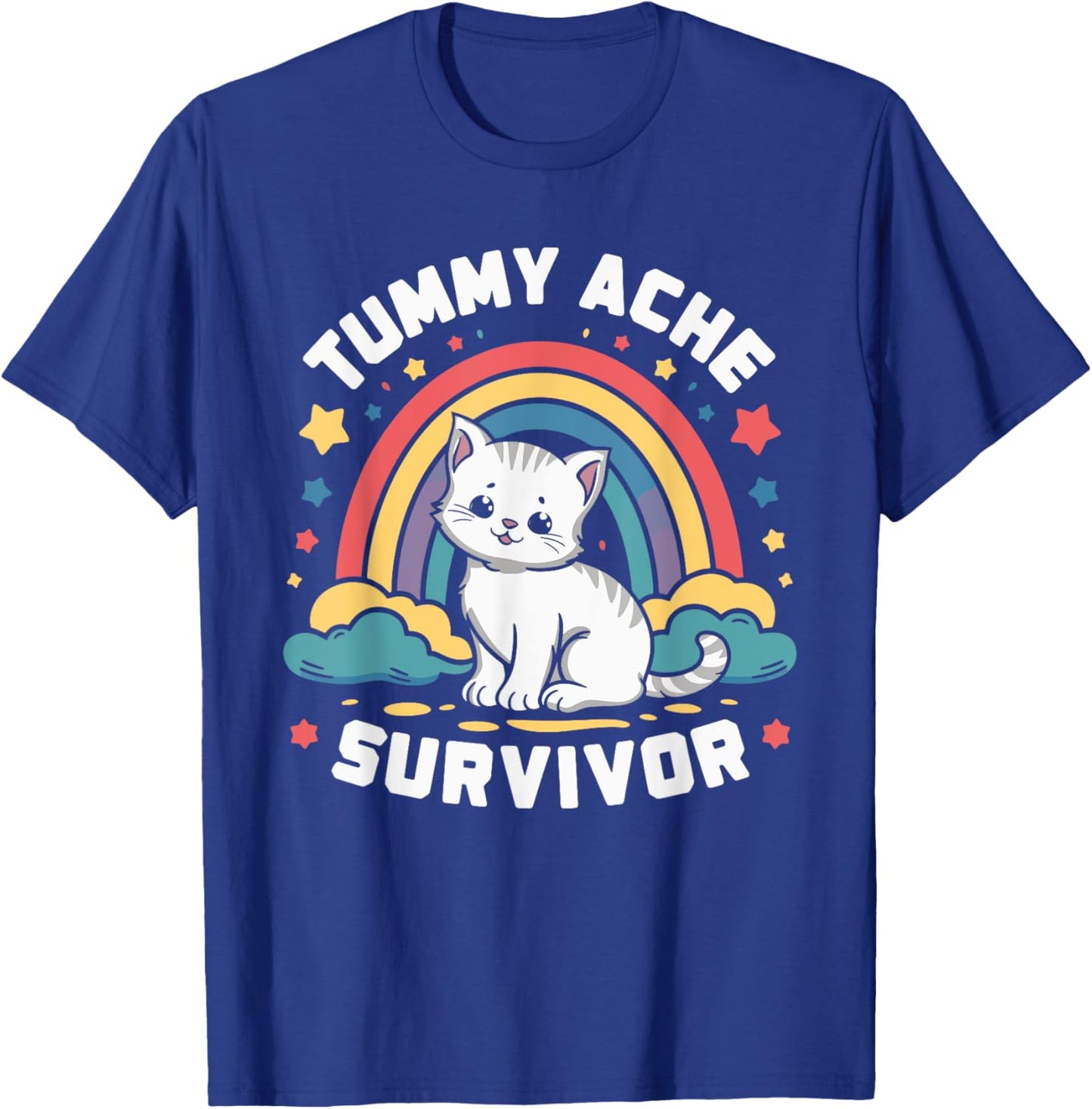 Tummy Ache Survivor Cat T-Shirt - T-Shirt | Royal