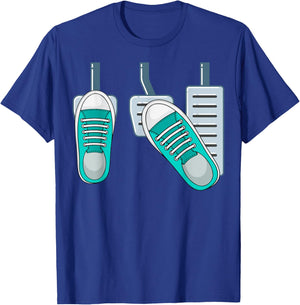 Save The Stick Funny Manual Transmission Three Pedals Car T-Shirt - T-Shirt | Royal