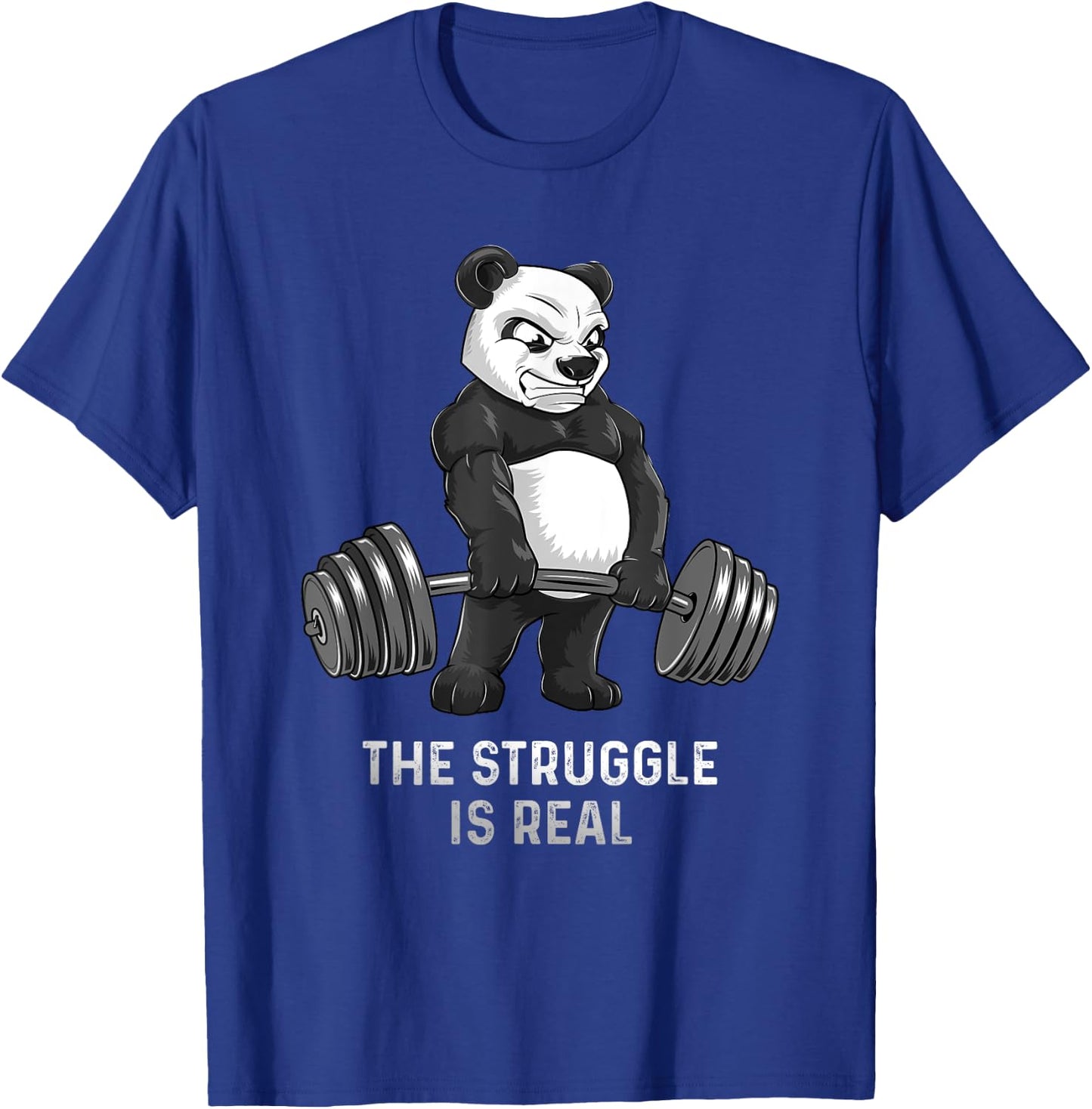 Panda Bear Deadlift SHIRT Powerlifter Funny Bodybuilding T-Shirt - T-Shirt | Royal