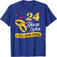 Celebrate 24 Years Of Marriage! 24th Wedding Anniversary T-Shirt - T-Shirt | Royal