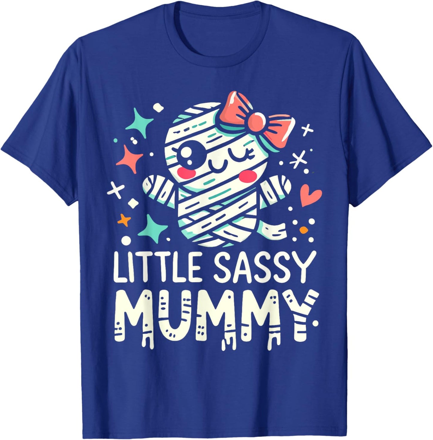 Kids Little Sassy Mummy Girl Cute Mummy Halloween Decor T-Shirt - T-Shirt | Royal