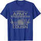 Proud Army National Guard Cousin Flag USA Military Veteran T-Shirt - T-Shirt | Royal