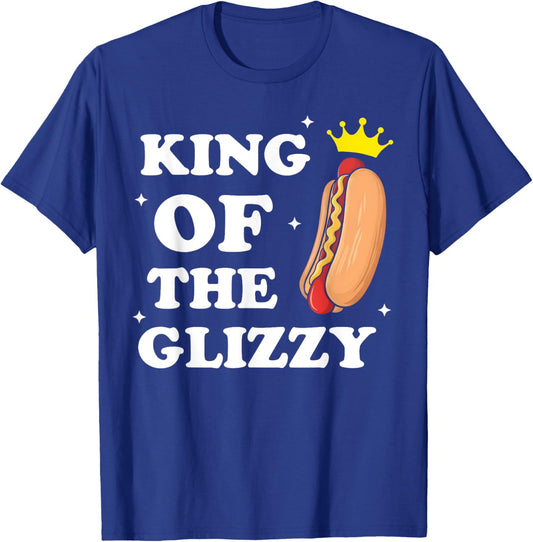 King of the Glizzy Funny Glizzy Gobbler Meme Hot Dog Lover Men Women Kids T-Shirt - T-Shirt | Royal