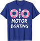 Funny Breast Cancer Supporter Matching Group Save Motor Boat T-Shirt - T-Shirt | Royal