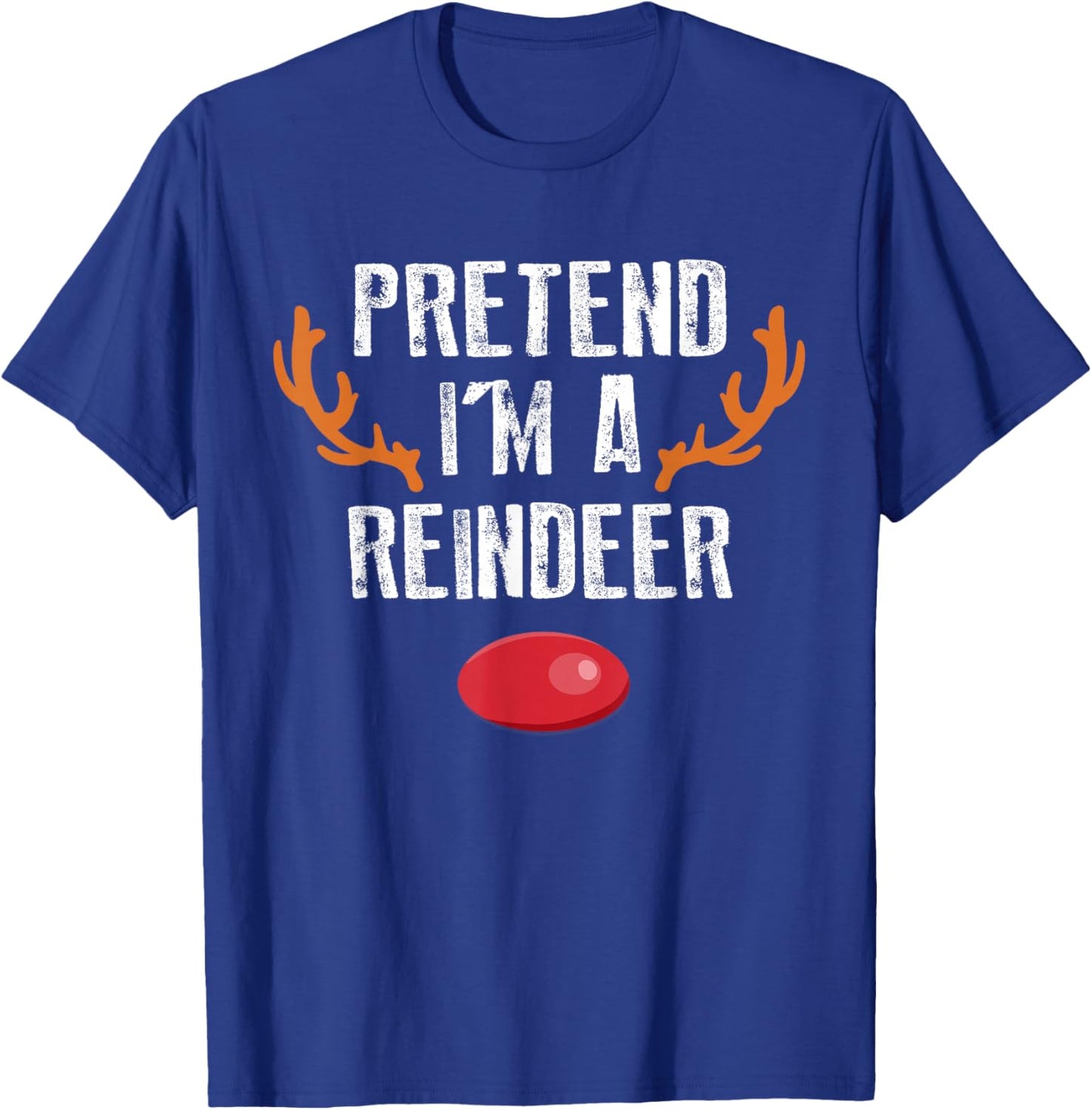 Pretend I'm A Reindeer Funny Lazy Christmas Kids T-Shirt - T-Shirt | Royal