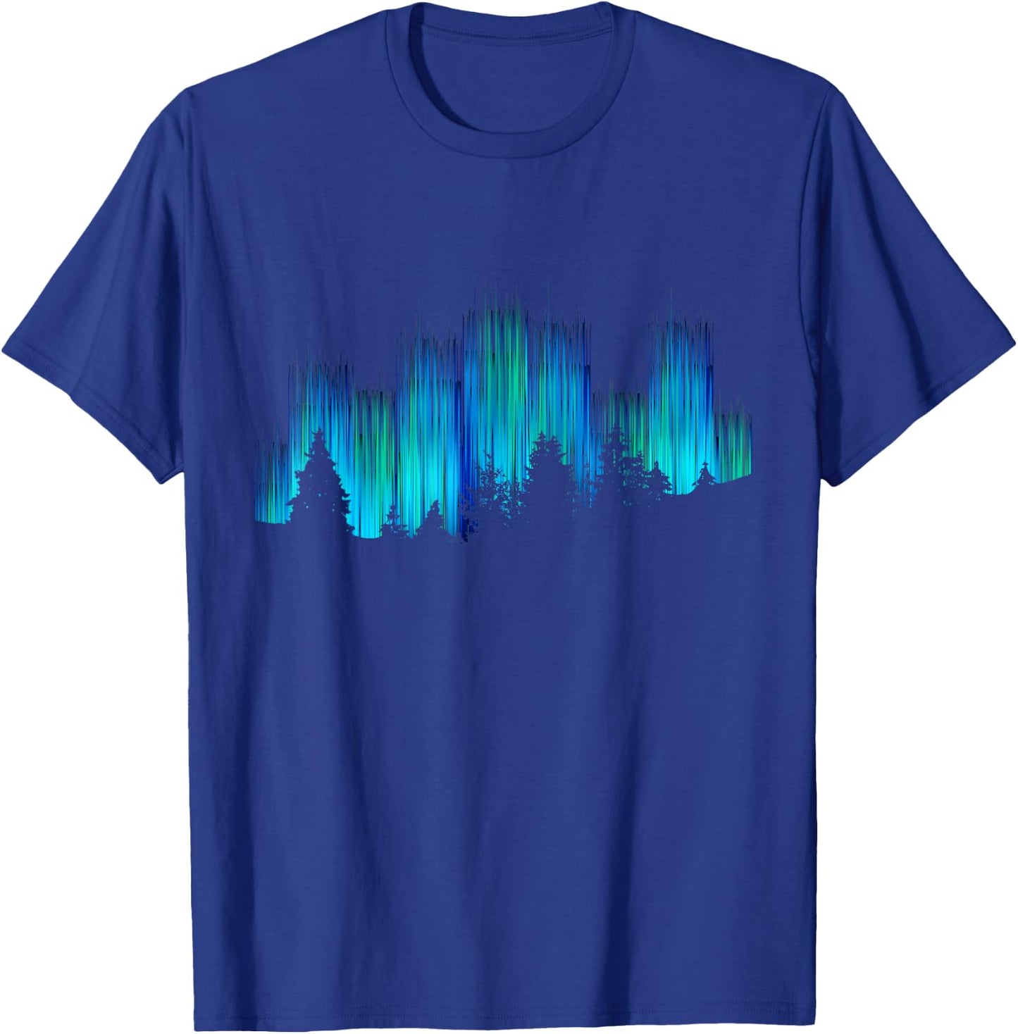 Northern Lights Aurora Borealis Island Holiday T-Shirt - T-Shirt | Royal