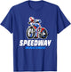 Speedway Railway Motorcycle Racing T-Shirt - T-Shirt | Royal
