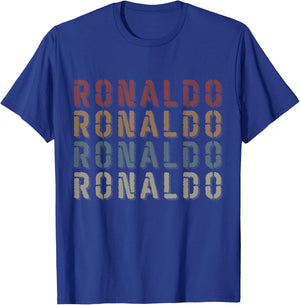 Vintage Style Ronaldo First Name Funny Love Heart Ronaldo T-Shirt - T-Shirt | Royal