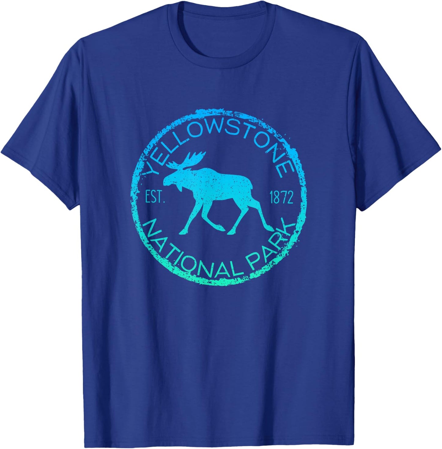 Moose Design Yellowstone National Park Souvenir Hiker's T-Shirt - T-Shirt | Royal