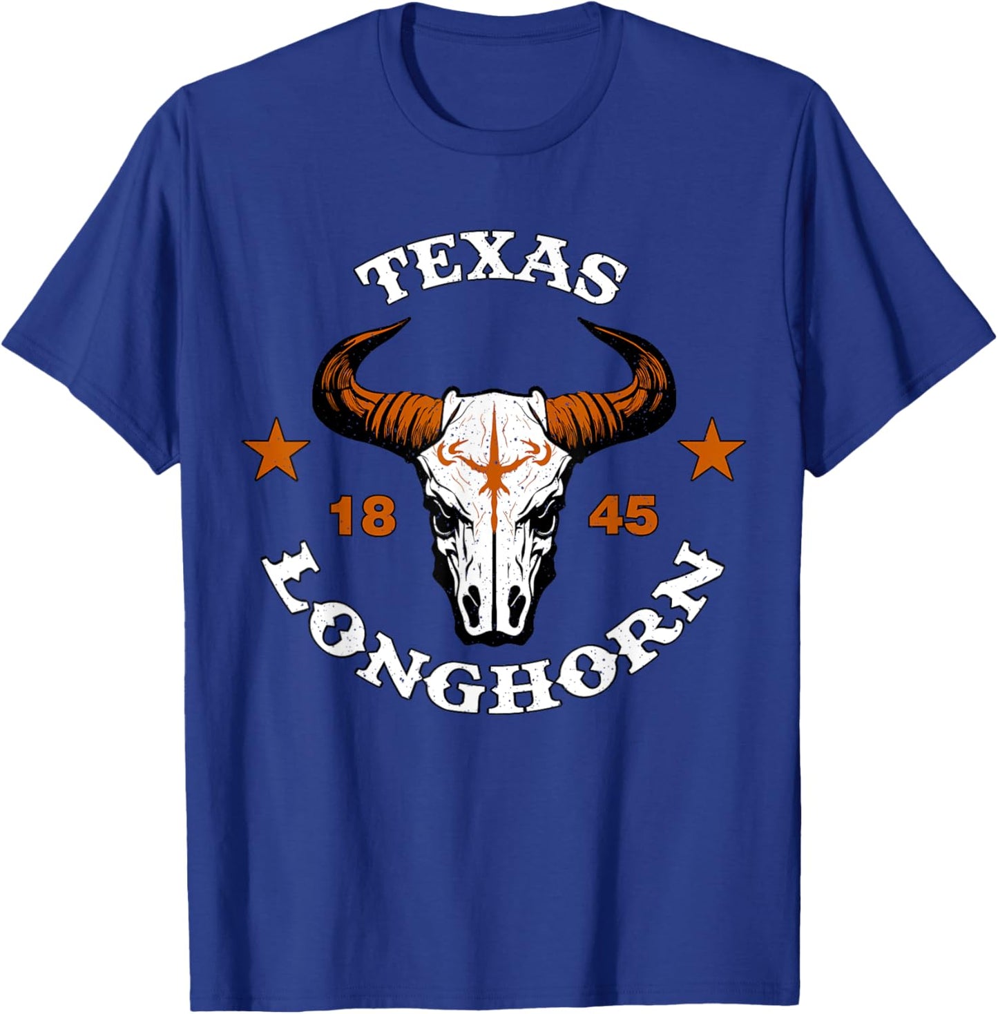 Texas 1845 Vintage Longhorn T-Shirt - T-Shirt | Royal