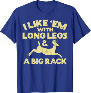 Long Legs Big Rack Deer Vintage Elk Buck Hunting Hunter Gift T-Shirt - T-Shirt | Royal