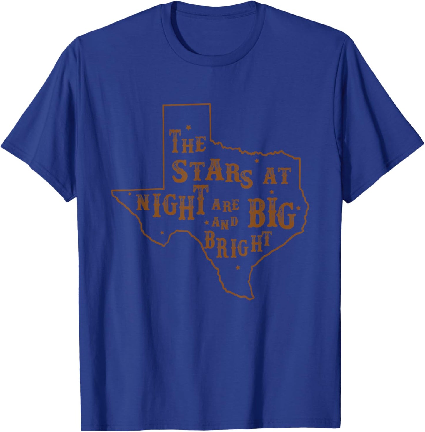 The Stars At Night Are Big And Bright Western Graphic Rodeo T-Shirt - T-Shirt | Royal
