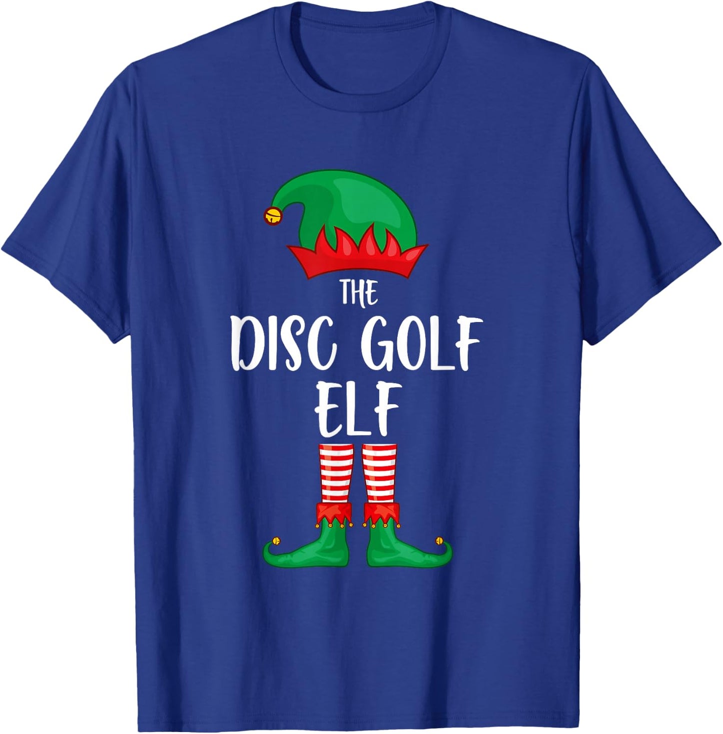 Disc Golf Elf Christmas Party Matching Family Group Pajama T-Shirt - T-Shirt | Royal