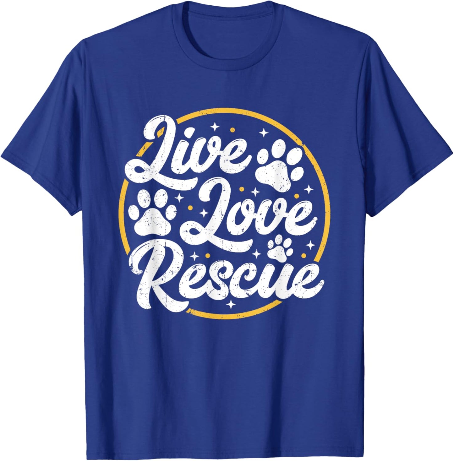 Dog Lover Adopt a Dog or Cat Cute Adoption Live Love Rescue Women Girls Kids T-Shirt - T-Shirt | Royal