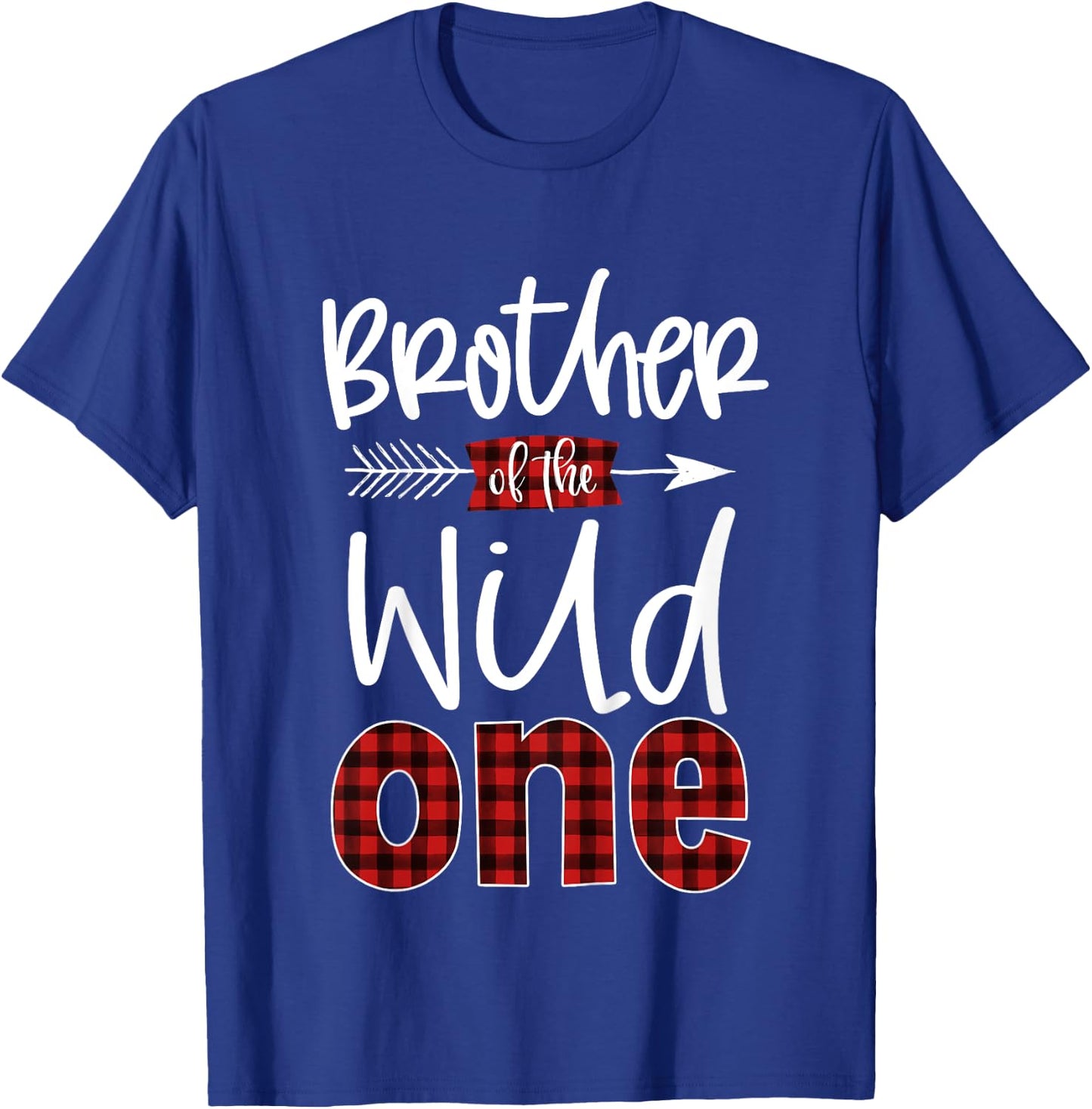 Kids Brother of The Wild One Shirt Plaid Lumberjack 1st Birthday T-Shirt - T-Shirt | Royal