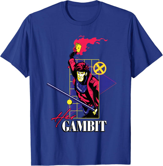 Marvel Super Heroes X-Men Couples Matching Her Gambit T-Shirt - T-Shirt | Royal