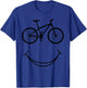cool Bike Smile Face Funny mountain Cycling Bicycle rider T-Shirt - T-Shirt | Royal