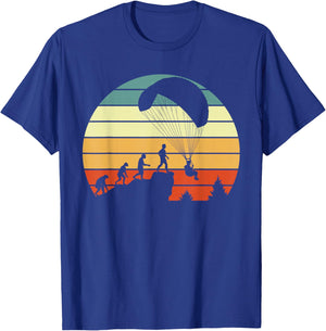 Paragliding Evolution Motiv with Paraglider T-Shirt - T-Shirt | Royal