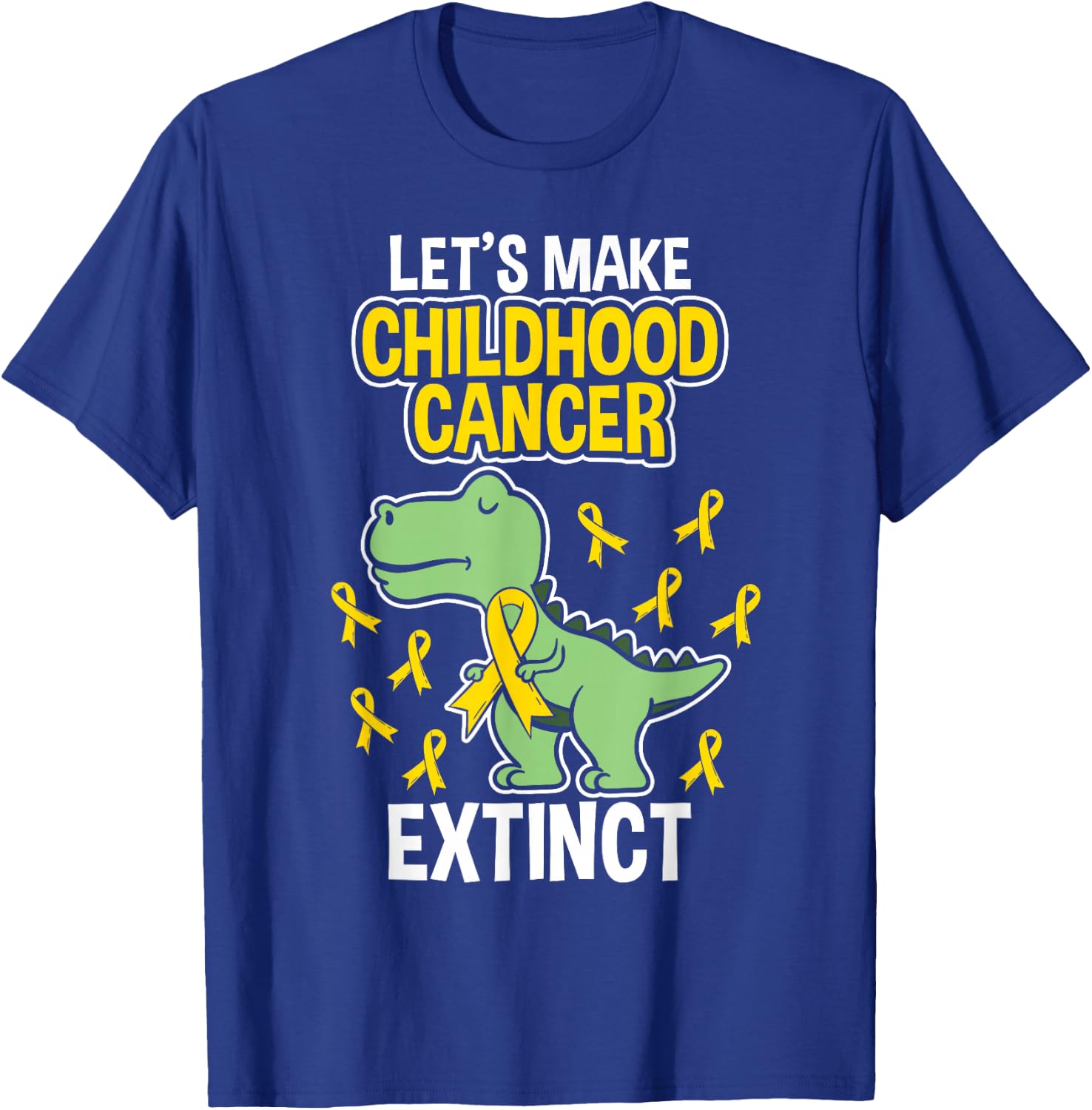 Childhood Cancer Extinct Dinosaur Dino Pediatrician Pedia T-Shirt - T-Shirt | Royal