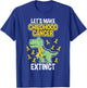 Childhood Cancer Extinct Dinosaur Dino Pediatrician Pedia T-Shirt - T-Shirt | Royal