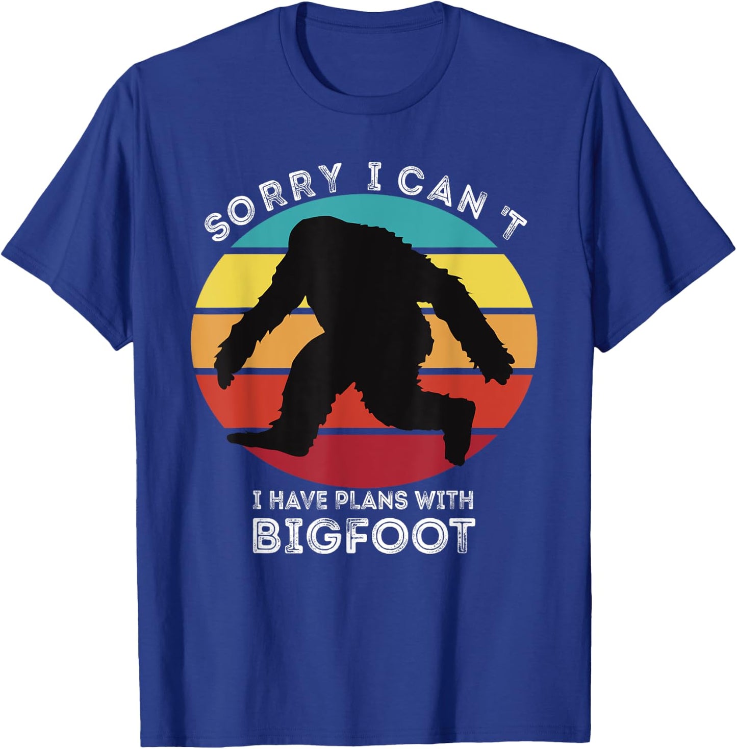 I have Plans With Yeti Sasquatch Men Kids Bigfoot T-Shirt - T-Shirt | Royal