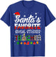 Santa Favorite Social Studies Teacher Christmas Matching T-Shirt - T-Shirt | Royal