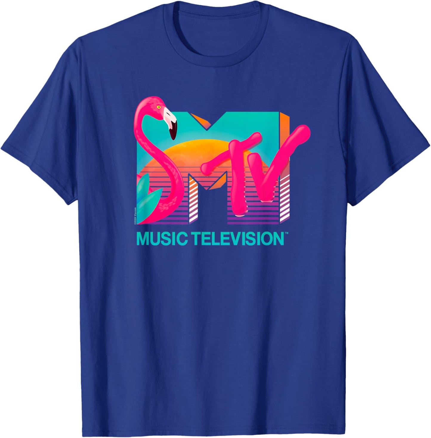 MTV Vibrant Flamingo Sunset T-Shirt - T-Shirt | Royal