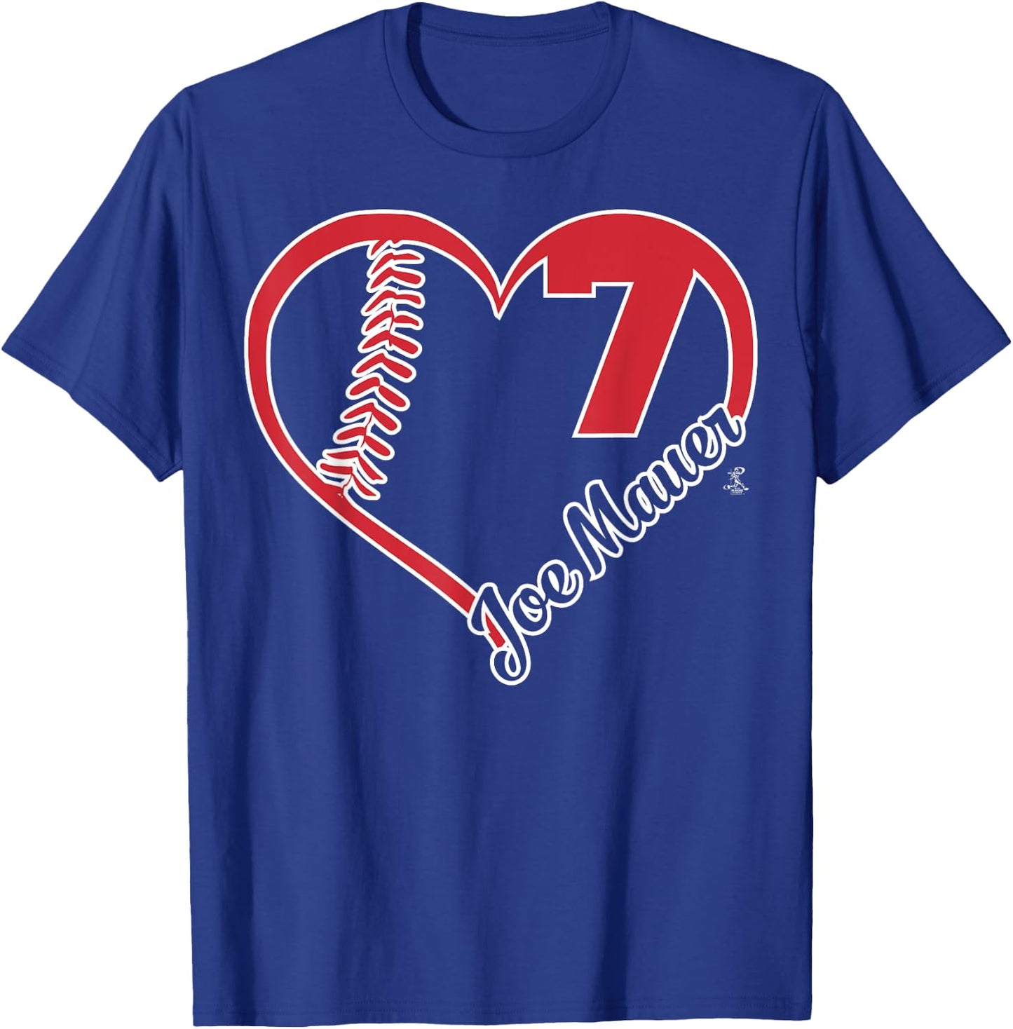 Joe Mauer Heart Team - Apparel T-Shirt - T-Shirt | Royal