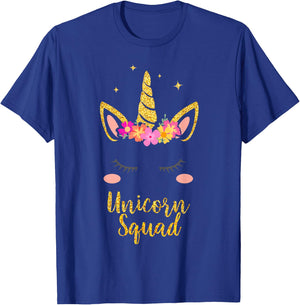 Unicorn Squad , Cute Fantasy Design For Girls and Women T-Shirt - T-Shirt | Royal