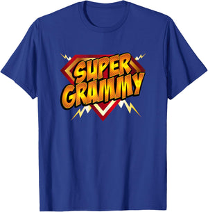 Super Grammy Superhero Grandmother's Comic Book Women T-Shirt - T-Shirt | Royal
