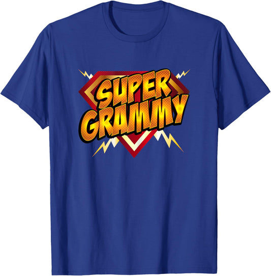 Super Grammy Superhero Grandmother's Comic Book Women T-Shirt - T-Shirt | Royal