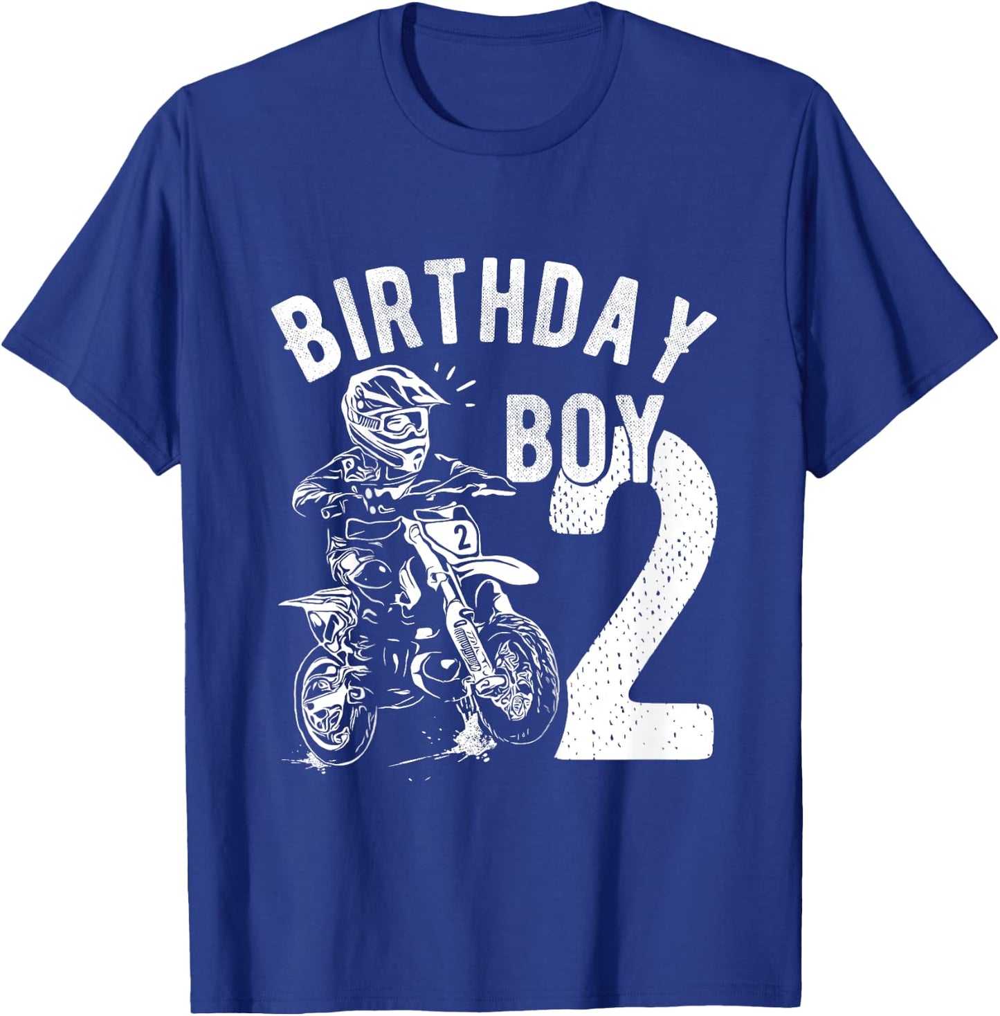 Kids 2 years old kid - Birthday boy - Dirt bike - Motorcycle T-Shirt - T-Shirt | Royal