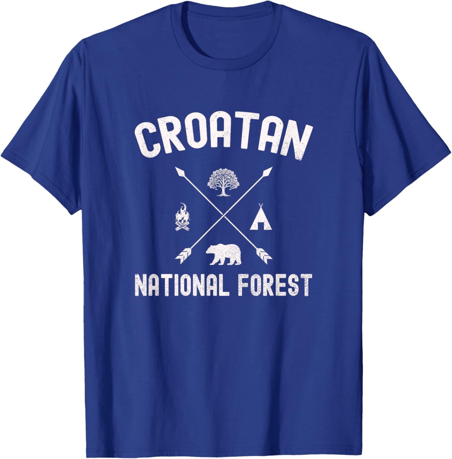 Croatan National Forest Adventure Design T-Shirt - T-Shirt | Royal