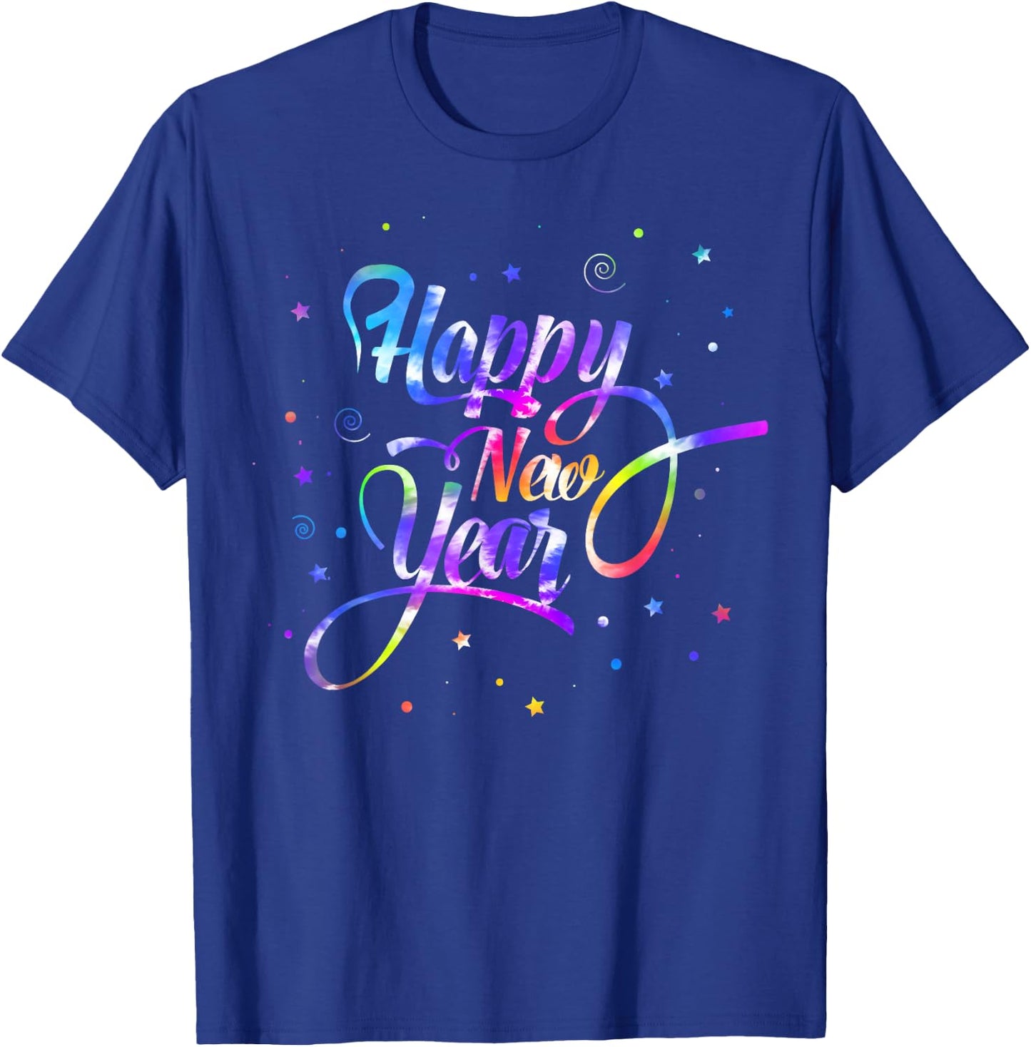 Amb Happy New Year 2025 New Year's Eve NYE Party Funny Modern Tie-Dye Black -Kids Winter Party T-Shirt - T-Shirt | Royal