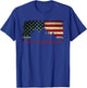 Pittsburgh City Skyline Art USA Flag Steel City American T-Shirt - T-Shirt | Royal