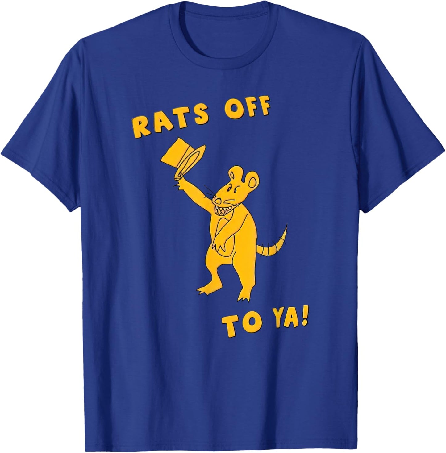 Rats Off To Ya! Funny Mouse Costume Magician Rat Novelty T-Shirt - T-Shirt | Royal