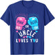 Pink Or Blue Uncle Loves You Boxing Gender Reveal Party T-Shirt - T-Shirt | Royal