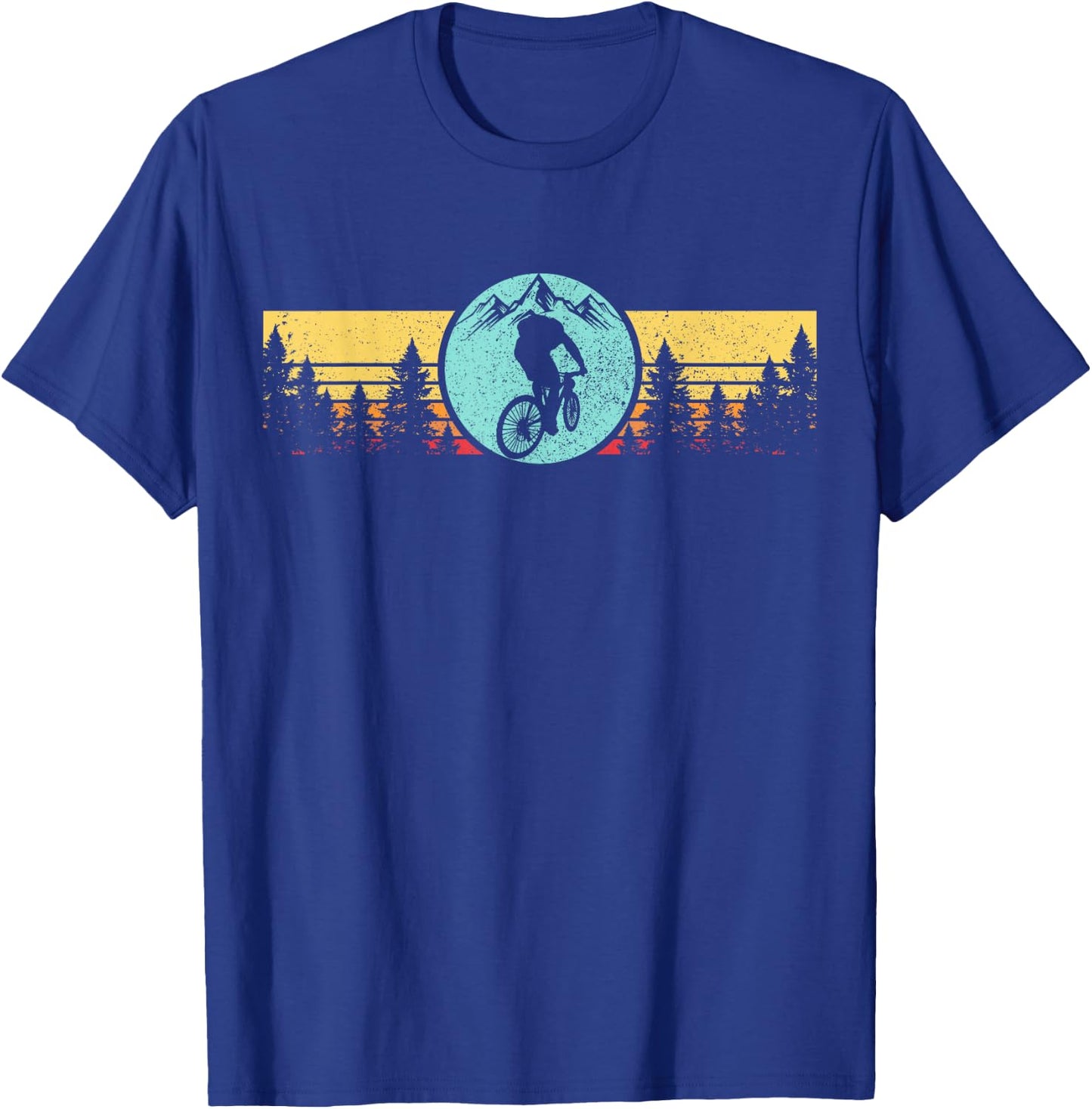 Mountain Bike Vintage Retro MTB Biking Cycling Nature T-Shirt - T-Shirt | Royal