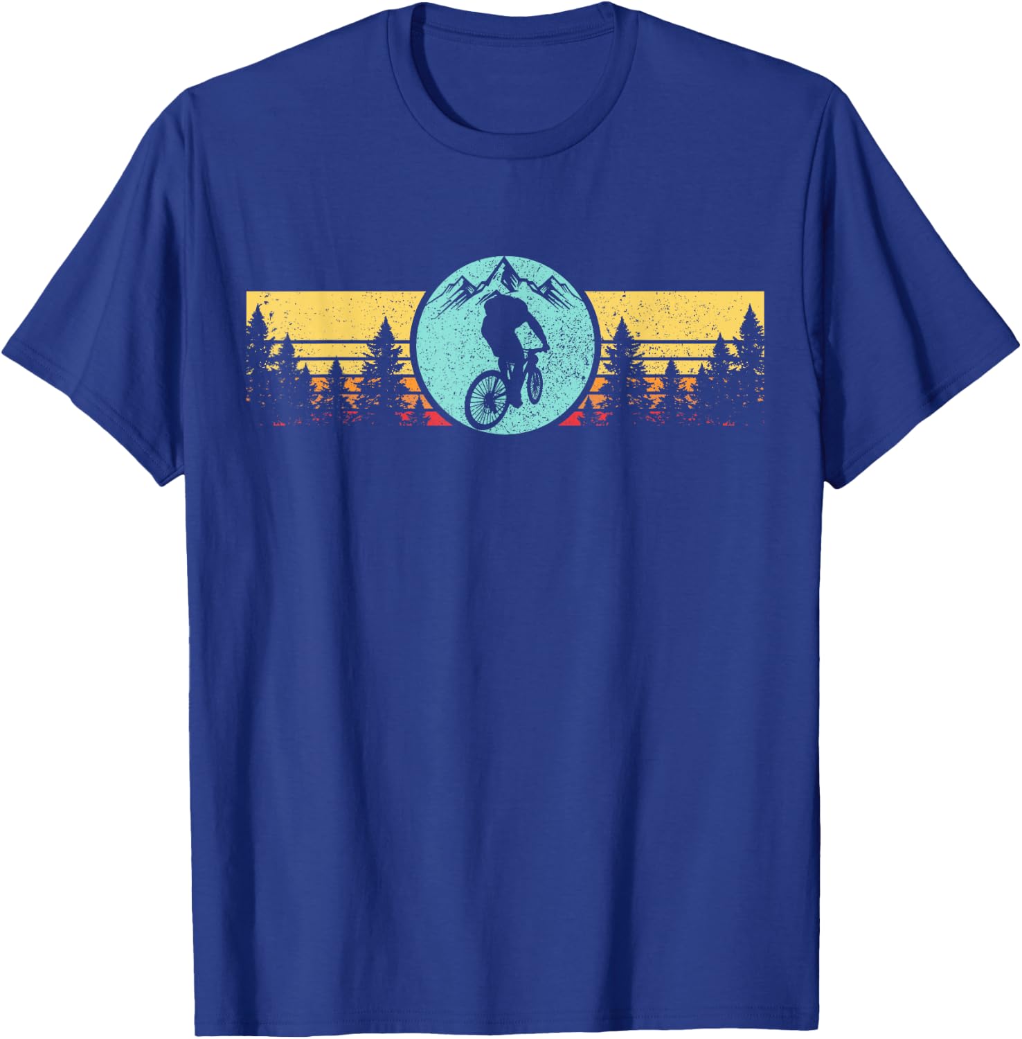 Mountain Bike Vintage Retro MTB Biking Cycling Nature T-Shirt - T-Shirt | Royal