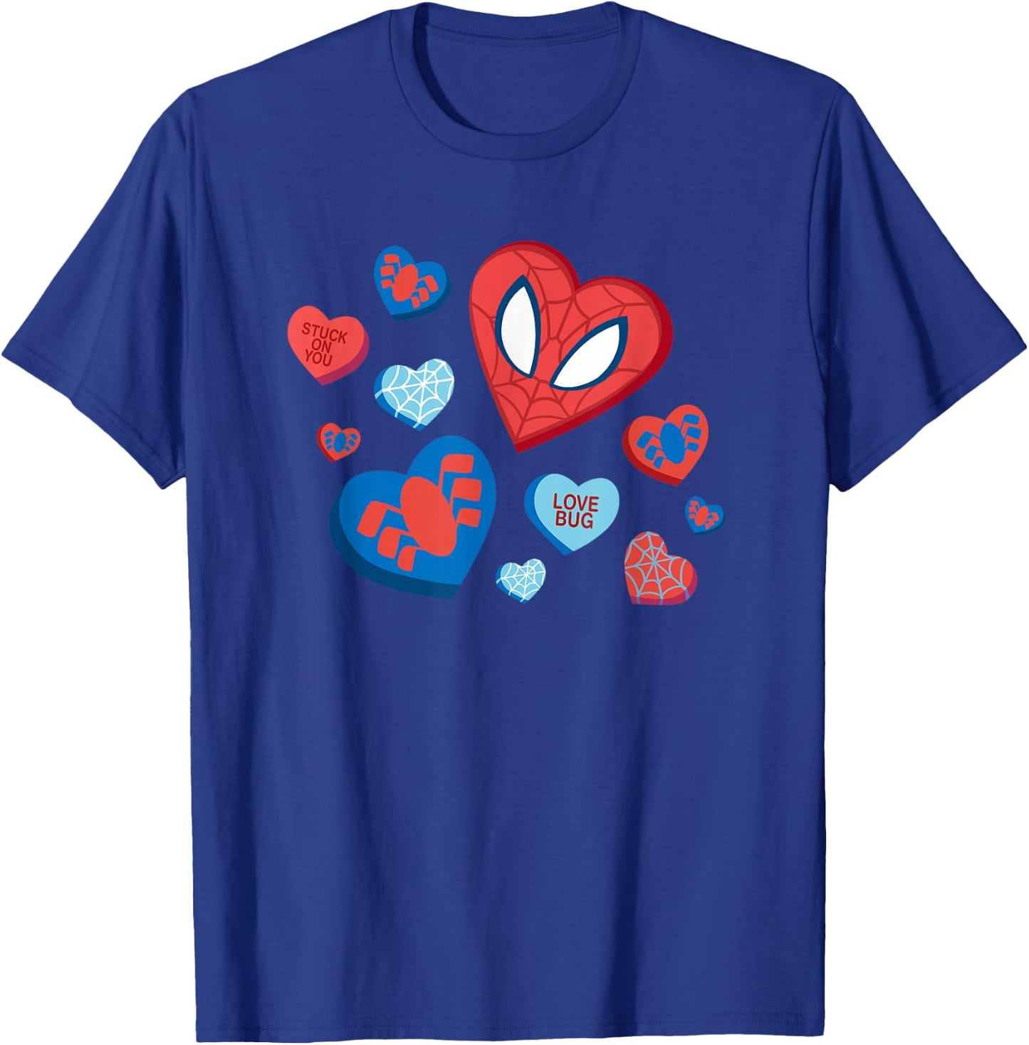 Marvel Spider-Man Spidey Hearts Valentine's Day T-Shirt - T-Shirt | Royal