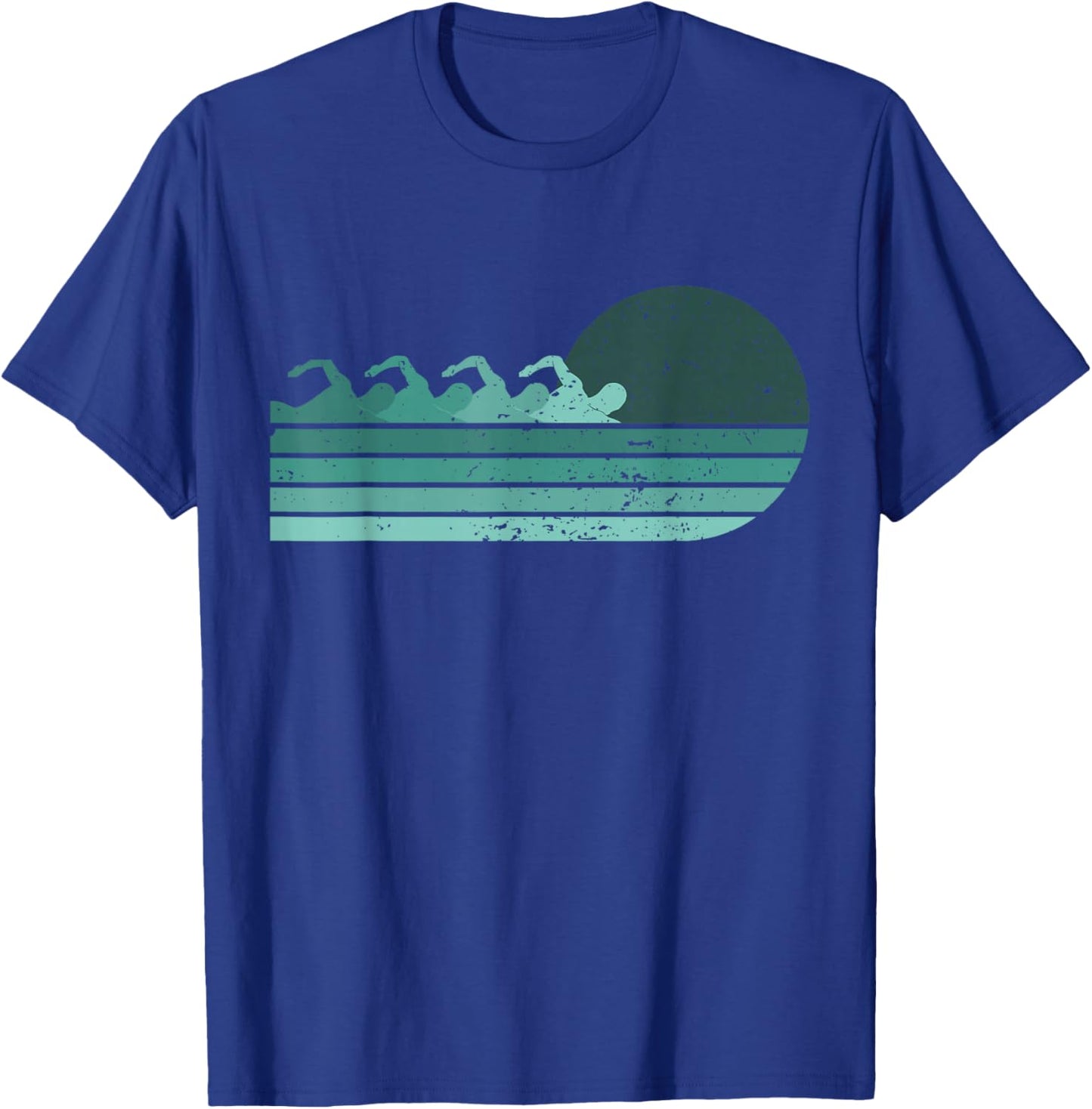 Funny Retro Swimming Swimmer Sports Coach Athlete T-Shirt - T-Shirt | Royal