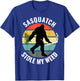 Funny Cannabis and Sci-Fi 420 Sasquatch Stole My Weed T-Shirt - T-Shirt | Royal