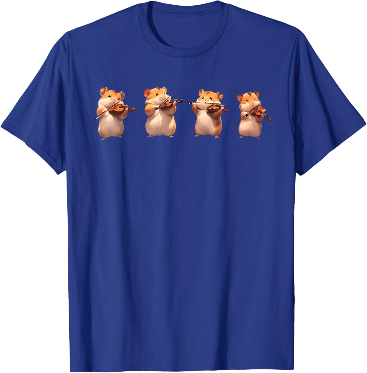 Hamsters Playing The Violin Girl Women Hamster Lover T-Shirt - T-Shirt | Royal