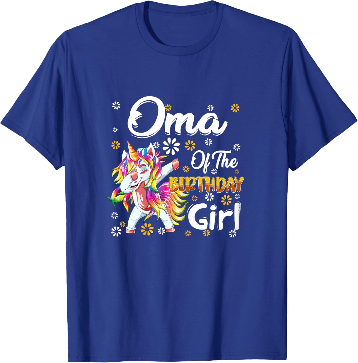 Awesome Dabbing Unicorn Birthday Oma Family Matching T-Shirt - T-Shirt | Royal