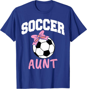 Soccer Aunt Funny Auntie Mother's Day T-Shirt - T-Shirt | Royal