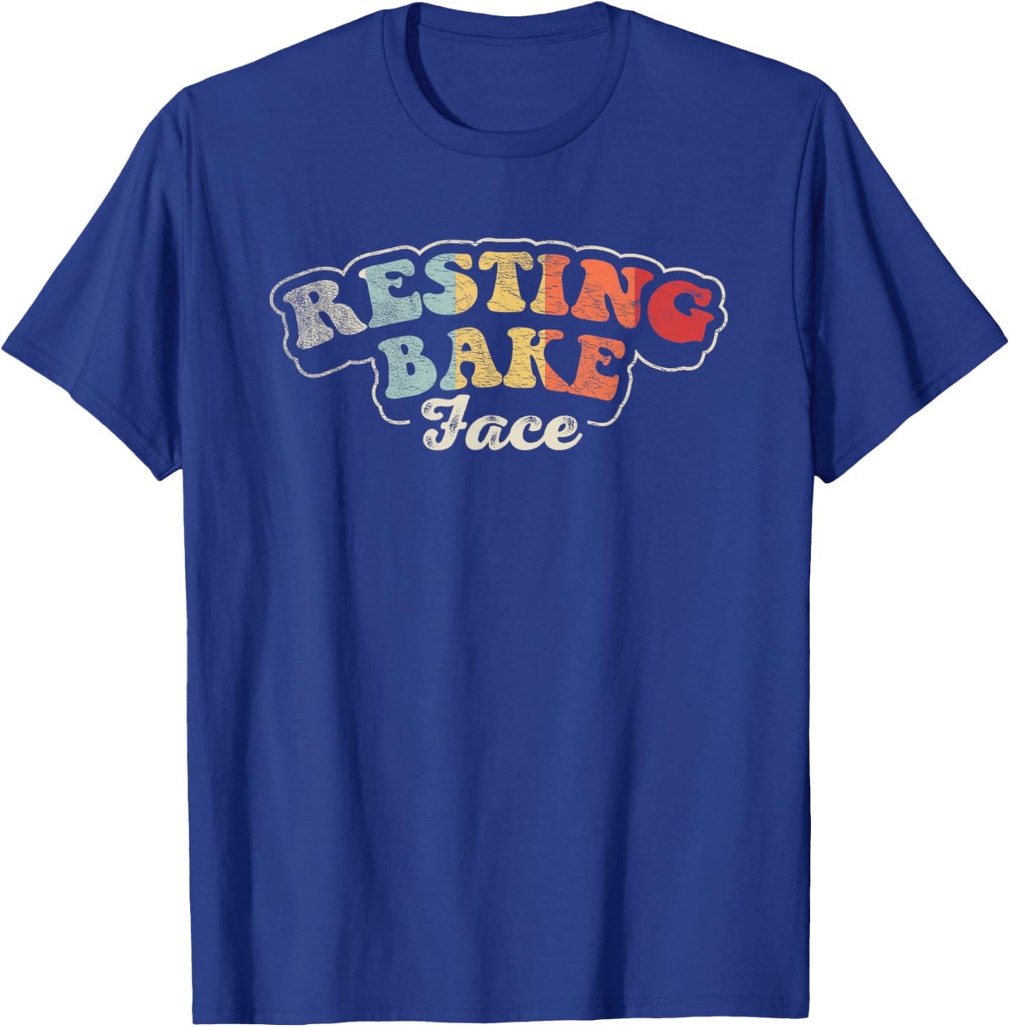 Retro Vintage Resting Bake Face Baking Cookie Funny Baker T-Shirt - T-Shirt | Royal