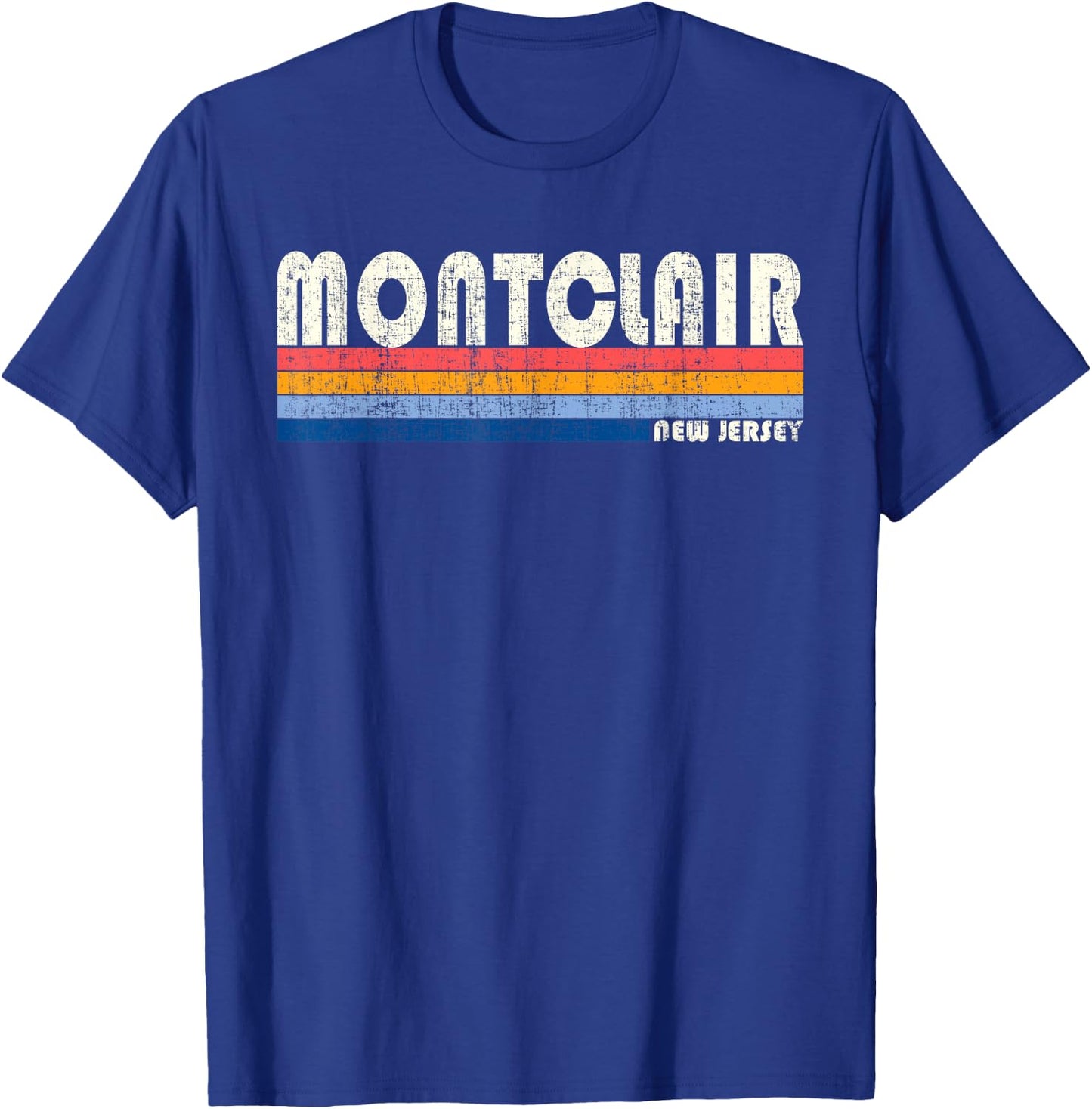 Vintage 70s 80s Style Montclair NJ T-Shirt - T-Shirt | Royal